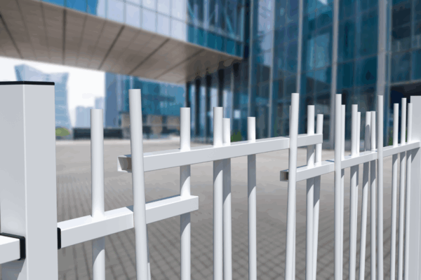 Cloture Micmac V2 - cloture oblique perspective gauche proche - Blanc (fond2)